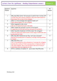 5. Reading Comprehension answers