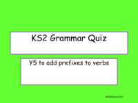 Verb Prefixes Quiz