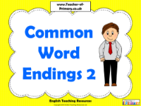 Common Word Endings 2 - PowerPoint