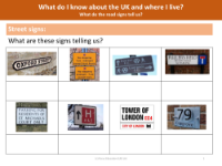 Street signs - Worksheet
