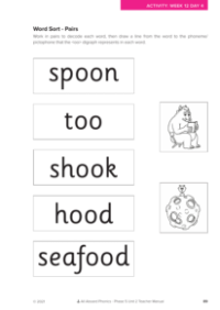 Word Sort - Pairs activity - Worksheet  