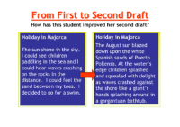 Descriptive Writing - Lesson 5 - First to Second Draft Worksheet