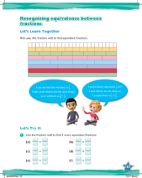 Learn together, Recognising equivalence between fractions