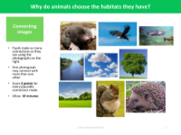 Connect the pictures - Animal habitats