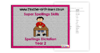 Spellings Dictation 1st Grade
