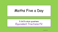 FDP - Equivalent fractions