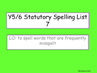 Statutory Spelling List 7 Presentation