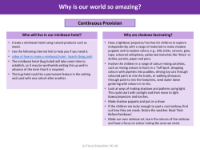 Why is our world so amazing? - Continuous Provision