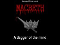 Macbeth - Lesson 10 - A dagger of the mind PowerPoint