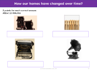 Name the item - How homes have changed