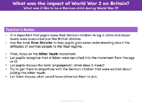 What was it like to be a German child during World War 2? - Teacher notes