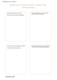 2. Character Analysis Arthur Conan Doyle