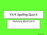 Statutory Spellings List 6 Quiz