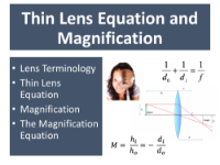 Thin Lens Equation And Magnification - Student Lesson Outline 