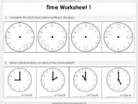 Telling the Time - Worksheet