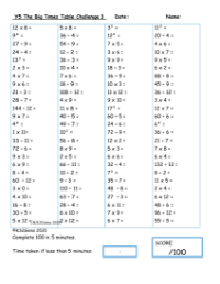 The Big Times Table Challenge 3