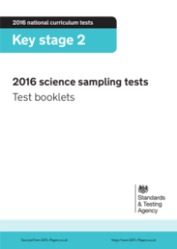 SATS papers - science 2016 tests