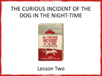 The Curious Incident of the Dog in the Night time   Lesson 2 - PowerPoint