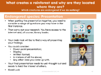 Endangered species - Presentation task