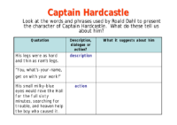 Biography and Autobiography - Lesson 7 - Captain Hardcastle Worksheet