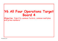 Factors, Multiples and Primes Target Board