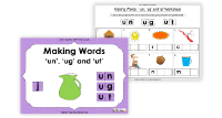 6. Making Words - 'un', 'ug' and 'ut'