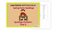 1st Grade Spring Term Spellings