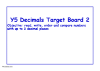 Decimal Target Board - Comparing