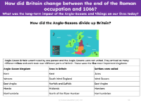 How did the Anglo-Saxons divide up Britain? - Info sheet