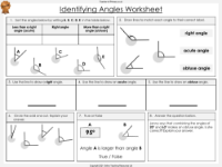 Identifying Angles - Worksheet