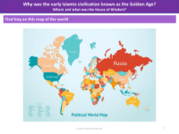 Locate Iraq on the World Map - Worksheet - Year 6