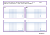 Multiplication Set N 2 digit number 2, 3, 4, 5, 8, 10