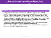 How has the area outside our home changed over time? - Teacher notes