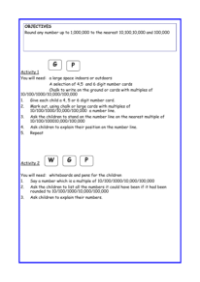 Rounding up to the nearest 10 100 10,000 100,000 worksheet