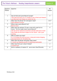 4. Reading Comprehension answers