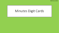 Minutes Digit Cards
