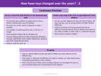 How have toys changed over the years? - Continuous Provision