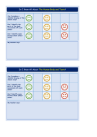 The Human Body and Taste - Self Assessment