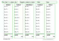 2,3,4,5,6, 7, 8 and 10 Times Table