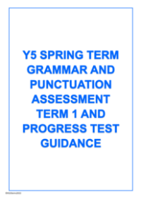 Spring Term Grammar and Punctuation Assessment Guidance