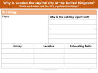 London building fact file - Worksheet