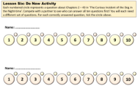 The Curious Incident of the Dog in the Night-time - Lesson 6 - Worksheet