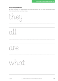 Ship-Shape Words letter formation activity - Worksheet 