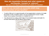 Create a model of a mountain from a relief map - Investigation instructions