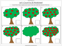 Let's Count to 20 - Worksheet