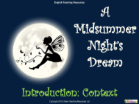 A Midsummer Nights Dream Lesson 1: Context - PowerPoint