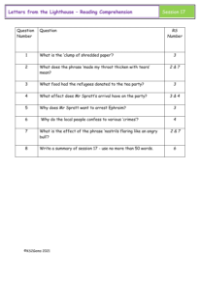 4. Reading Comprehension answers