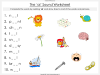 The 'ai' Sound - English Phonics PowerPoint Lesson with Worksheets - Worksheet