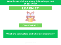 What are conductors and what are insulators? - Presentation