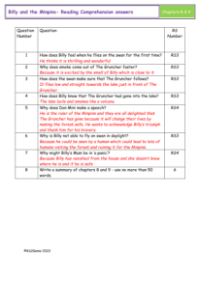 4. Reading Comprehension Answers